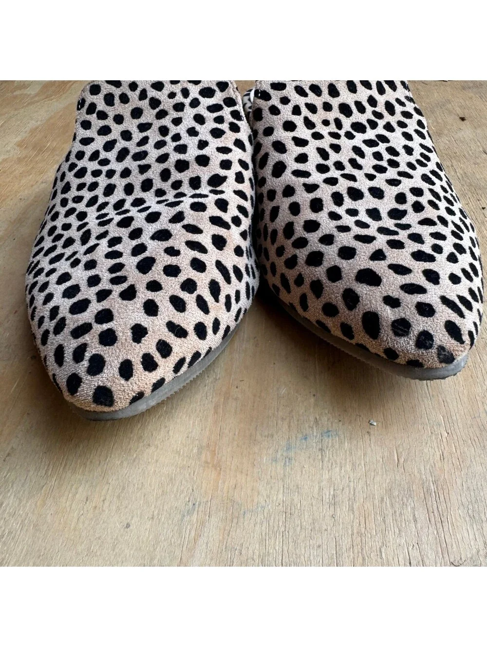 Cheetah Print Pointed Toe D’Orsay Flats Animal Print Slip On Shoes 9.5